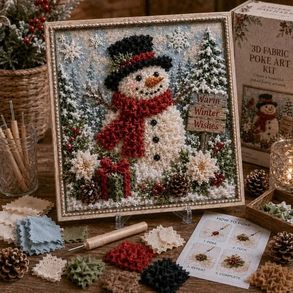 Premium 3D Christmas Fabric Poke Art Kit