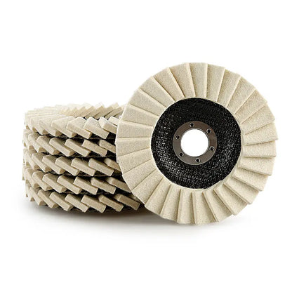 5-Inch Wool Flap Polishing Wheels for Angle Grinders
