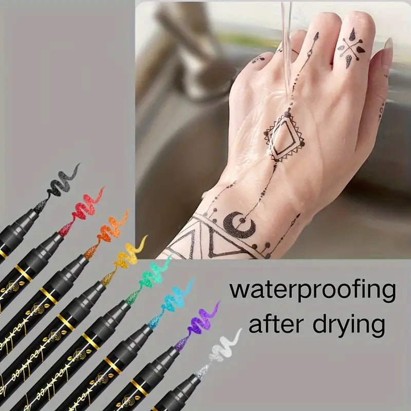 Festivel Hot SALE 60% OFF - 10 Colors Temporary Tattoo Markers Set