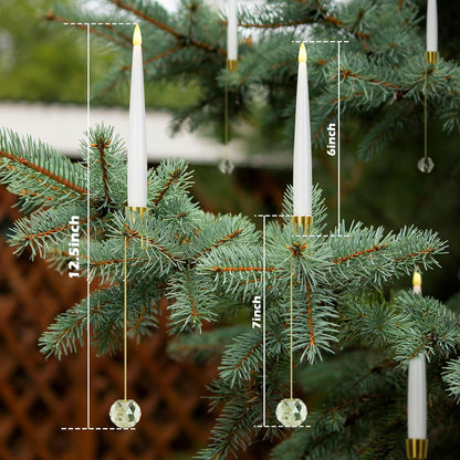 Hot SaleChristmas Tree Led Candles with Clear Crystal Ball Hook
