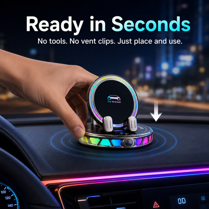 RGB Smart Auto-Clamping Dashboard Car Phone Mount