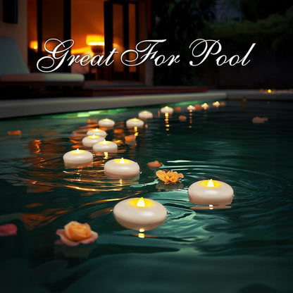 Water-Activated Floating LED candle shape – Flameless Waterproof Ambiance for Any Occasion