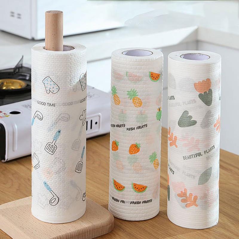 50Pcs Reusable Kitchen Cleaning Towel Rolls