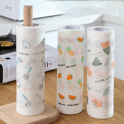 50Pcs Reusable Kitchen Cleaning Towel Rolls