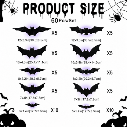 Halloween 3D Lighted Bats