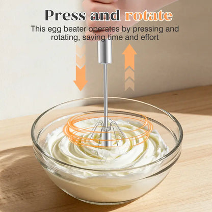 Hot Sale 50% OFF | Stainless Steel Push Whisk | Effortless Mixing for Baking & Cooking