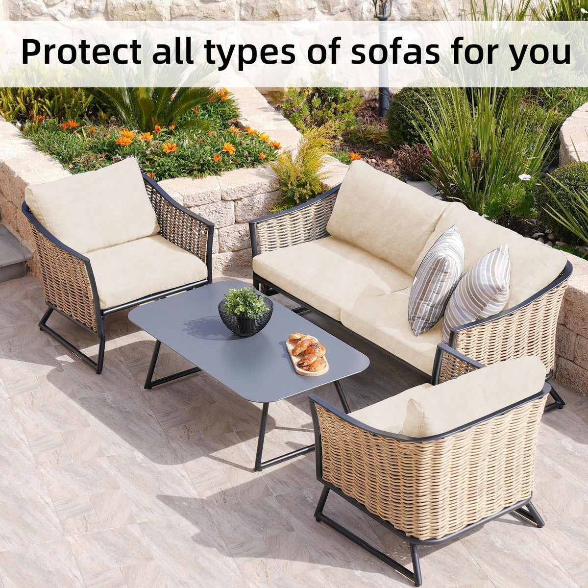 Stretch Sofa Cushion Covers — Only $9.99 Per Cover