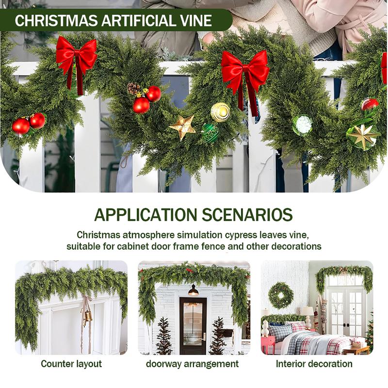 2025 Super Value Se6 FT Artificial Cedar Garlands –Realistic Touch Winter Greenery