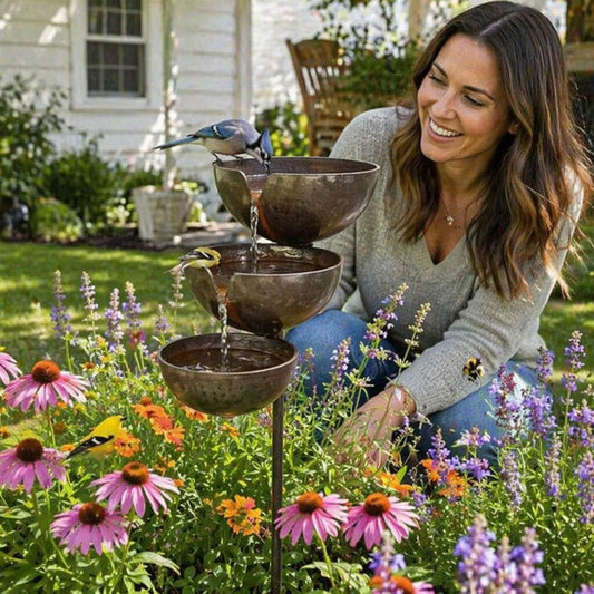 Bring Life Back To Your Garden – Peaceful Cascading Rain Catcher Bird Bath For Welcoming Garden Wildlife