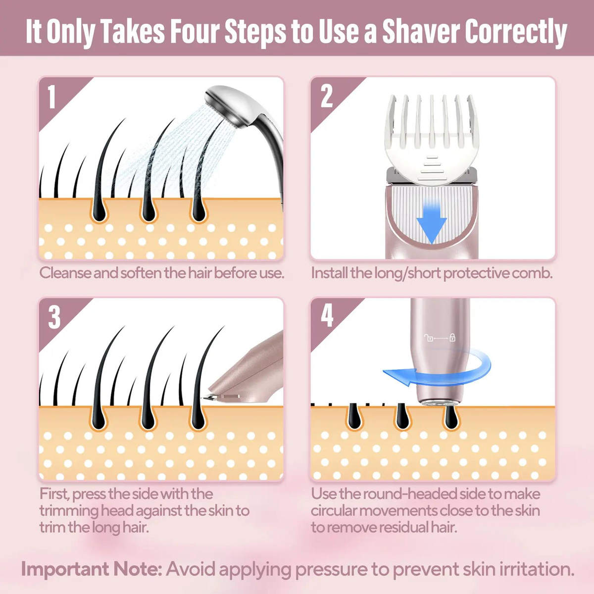 Women's Bikini Trimmer — Rechargeable 2-in-1