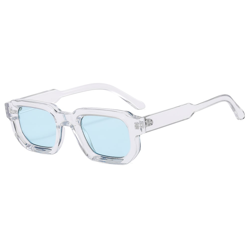 6 - Pack Vintage Rectangle Frame Sunglasses for Men & Women with UV400 Protection