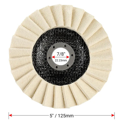 5-Inch Wool Flap Polishing Wheels for Angle Grinders