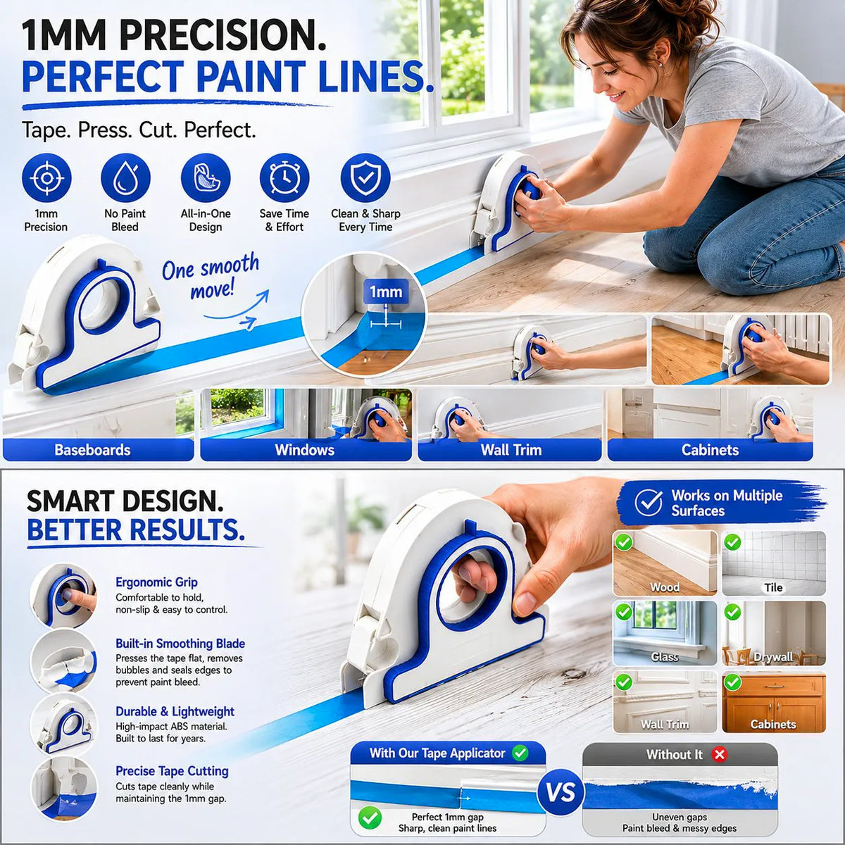 High-efficiency Painter Masking Tape Applicator