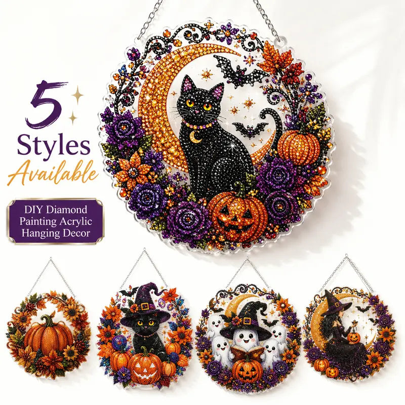 Halloween Diamond Painting Hanging Ornament Kit