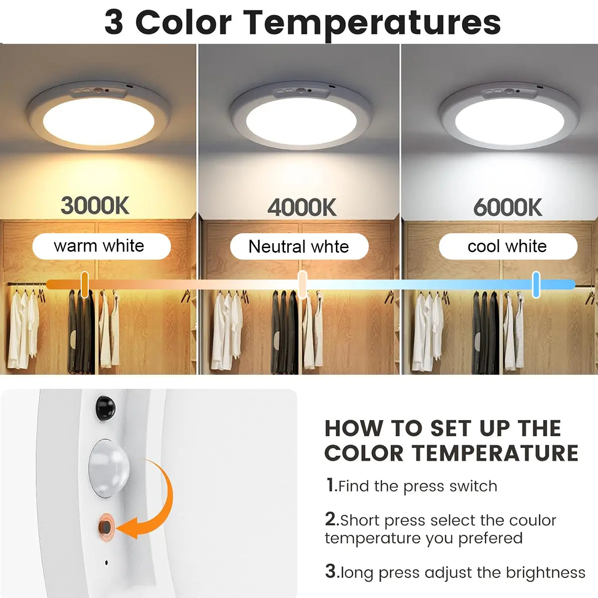 Magnetic Wireless Ceiling Light