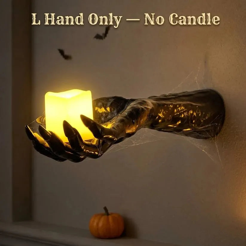 Gothic Hand Wall Candle Holders – Halloween Decor