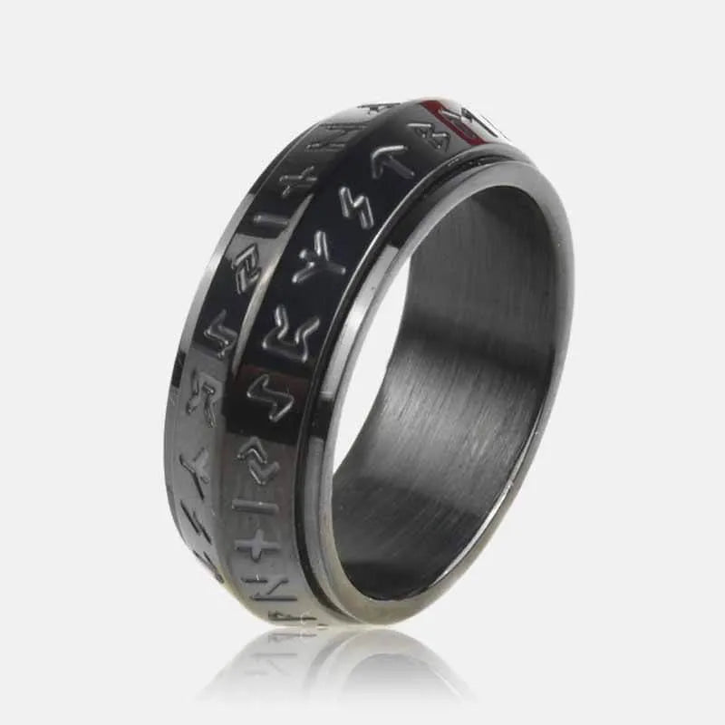 Viking Rune Rotating Ring