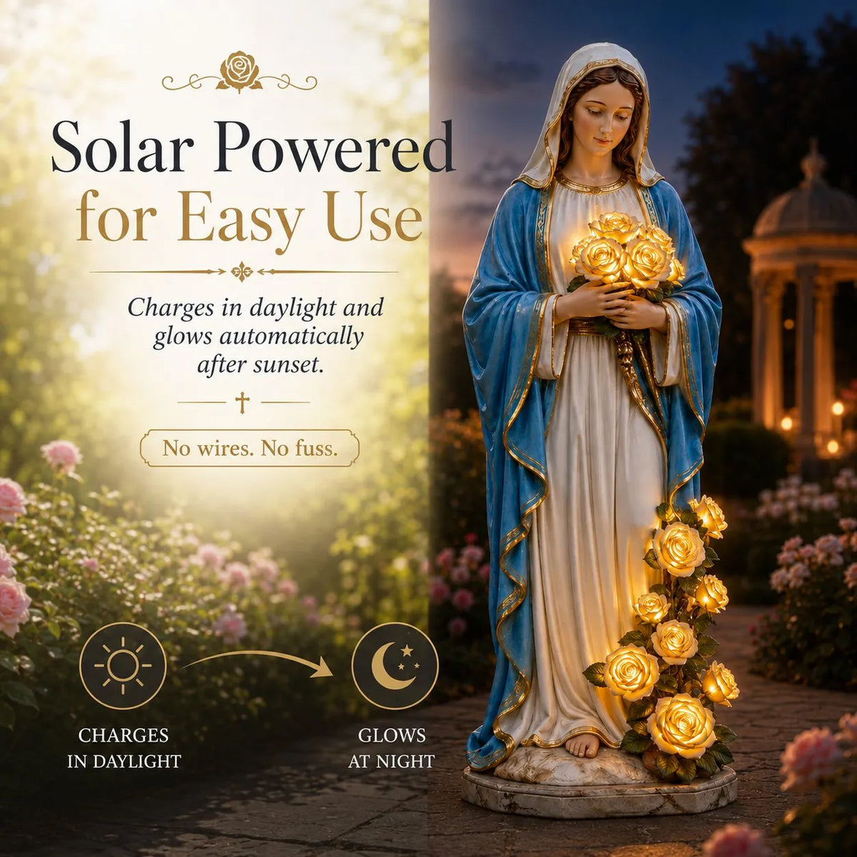 Virgin Mary Garden Light