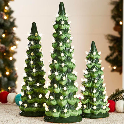 Retro Hand-Painted Tabletop Christmas Trees (Limited Quantities Available)