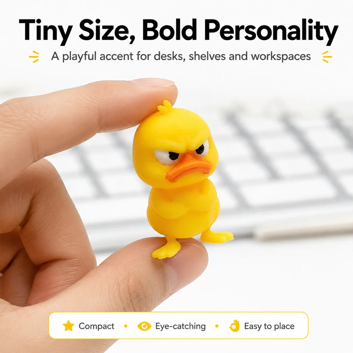 Angry Duck Desk Figurine — Add a Tiny Attitude to Your Space!