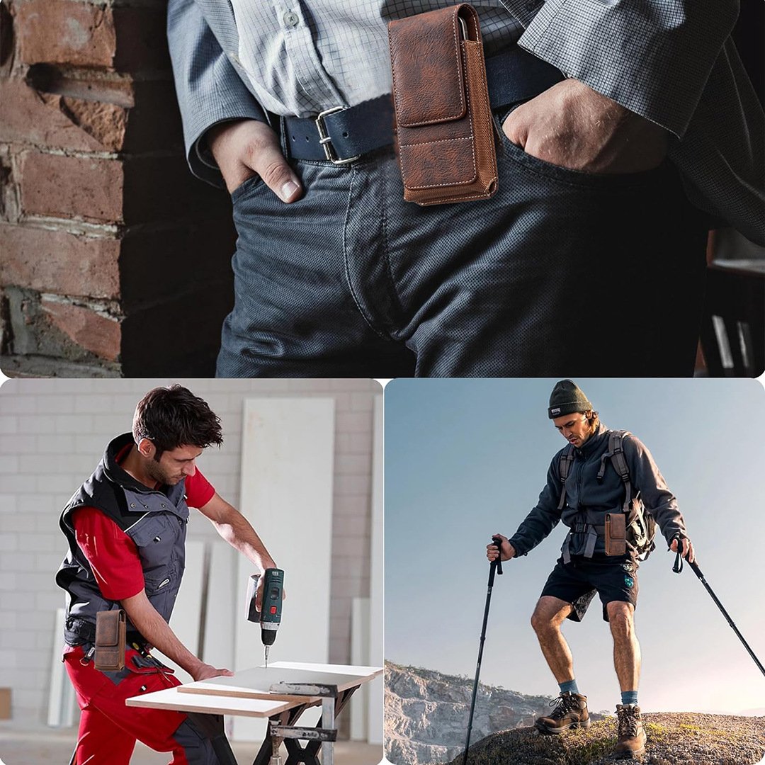 Big Discount | Waist Belt Cell Phone Pouch Multi-Pocket Leather Card Holder