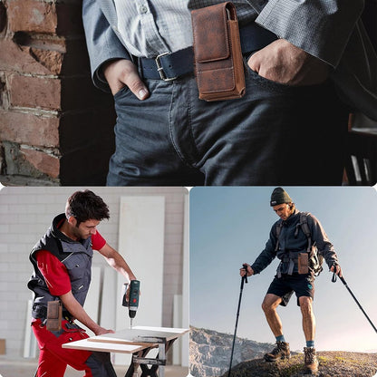 Big Discount | Waist Belt Cell Phone Pouch Multi-Pocket Leather Card Holder