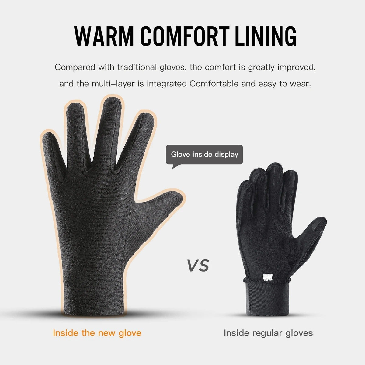 Battery-Powered Heated Gloves with Touchscreen Function and Adjustable Heat