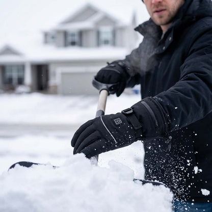 Battery-Powered Heated Gloves with Touchscreen Function and Adjustable Heat
