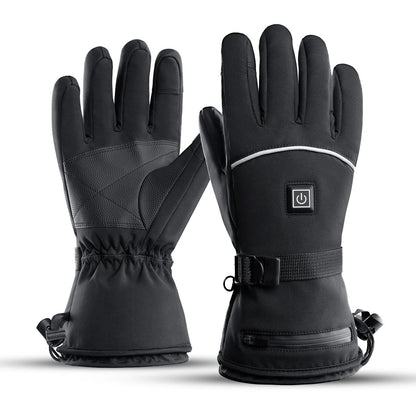 Battery-Powered Heated Gloves with Touchscreen Function and Adjustable Heat