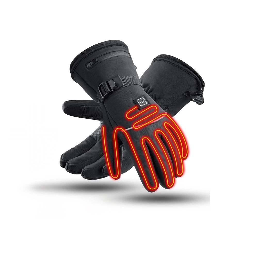 Battery-Powered Heated Gloves with Touchscreen Function and Adjustable Heat