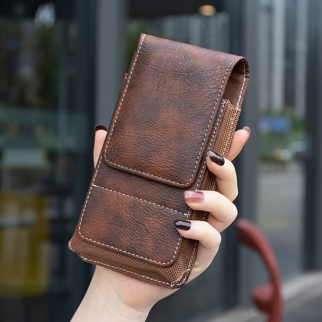 Big Discount | Waist Belt Cell Phone Pouch Multi-Pocket Leather Card Holder