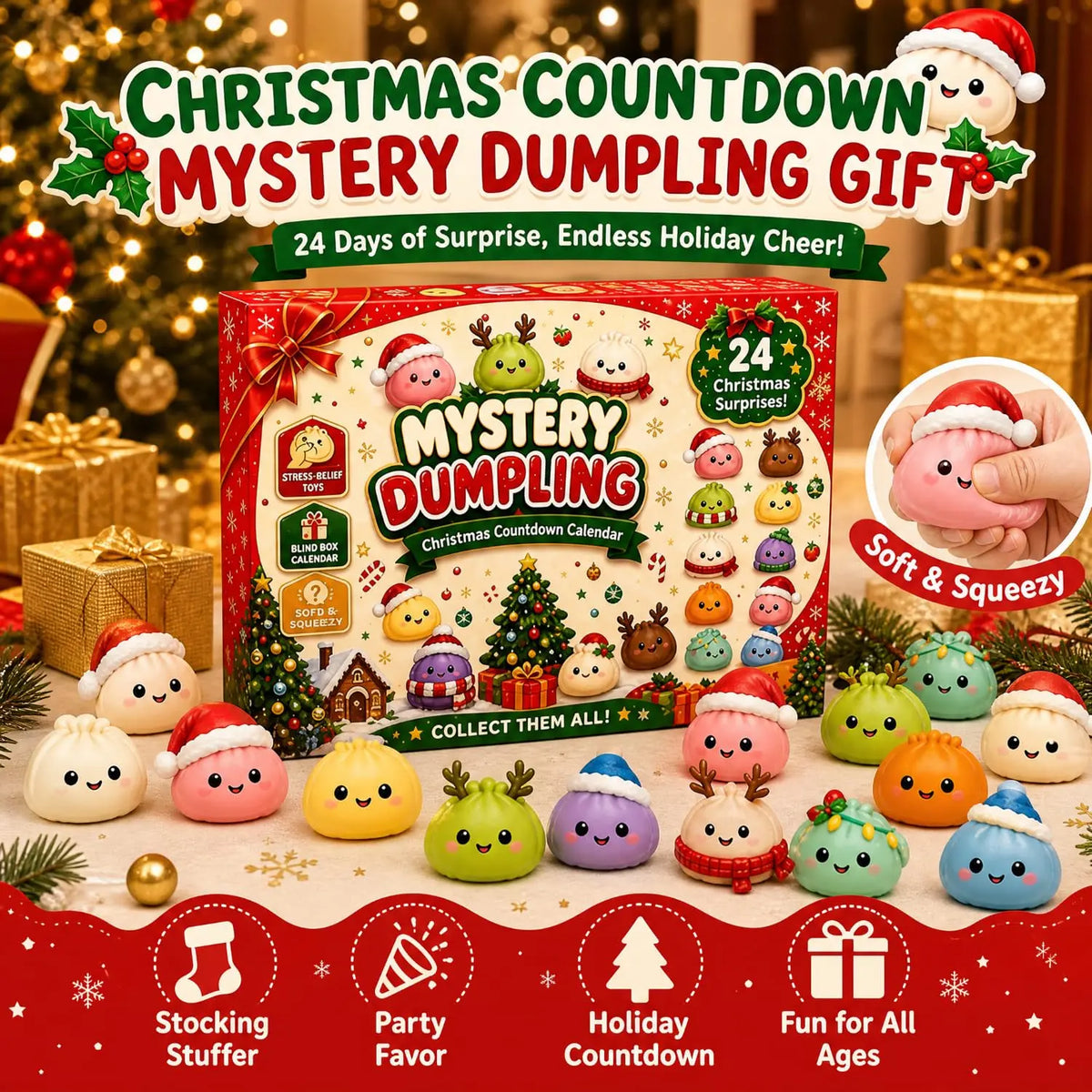 Christmas Squishy Advent Calendar 2026 Countdown Calendar
