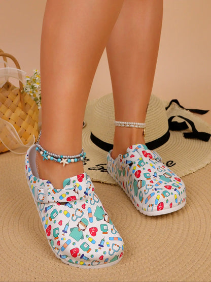 Women's Cartoon Print EVA Slides