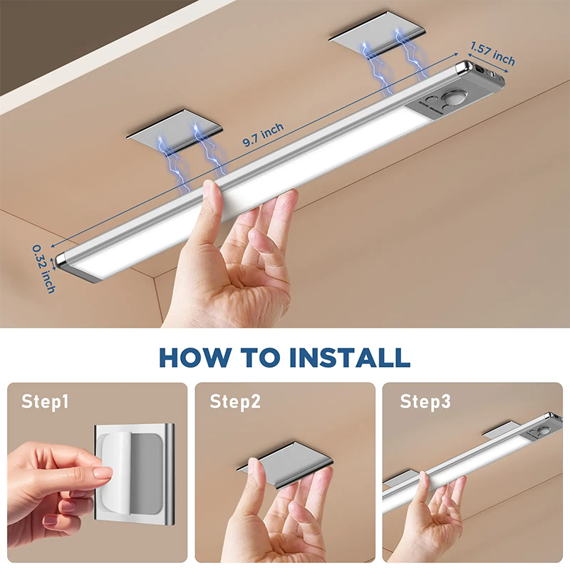 Under Cabinet Lights,Motion Sensor Night Light Indoor,USB Rechargeable Light