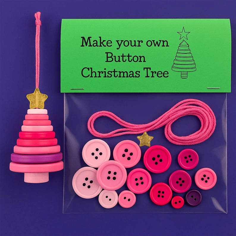 Buy 1 Get 1 Free DIY Button Ornament Kits