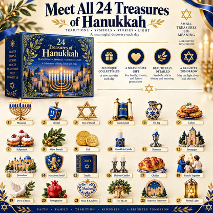 24 Treasures of Hanukkah | 24 Unique Symbols, Keepsakes & Daily Surprises Inspired by Light, Faith & Tradition