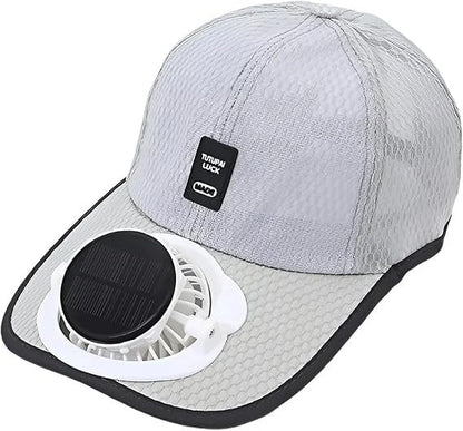 Cooling Solar Fan Hat – UV Protection & Breathable Mesh
