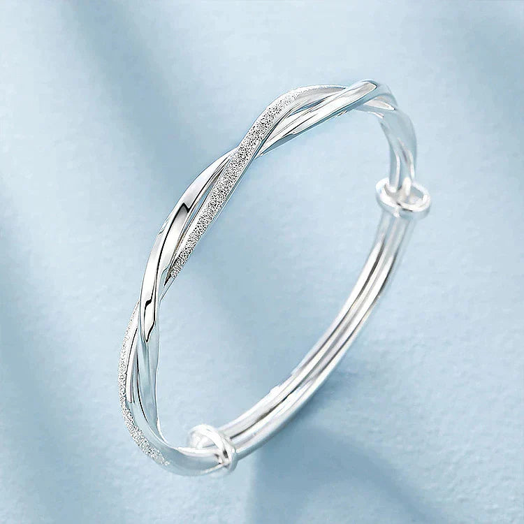 Beautiful Twisted Silver Bracelet