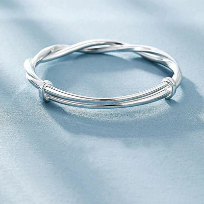 Beautiful Twisted Silver Bracelet