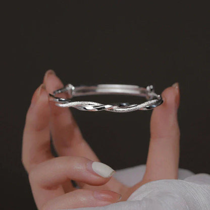 Beautiful Twisted Silver Bracelet