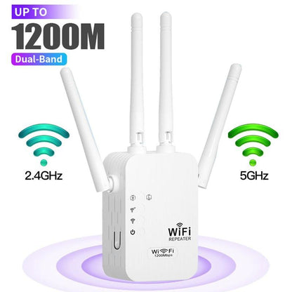While Supplies Last 30% OFF! Dead Zones? Gone for Good! 1200Mbps WiFi Extender – Covers 10,000 sq.ft & 50 Devices.