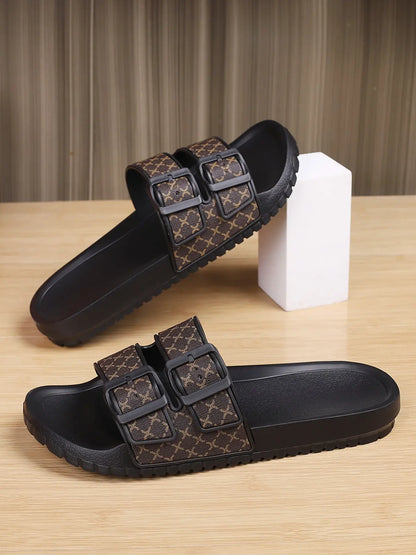 Unisex Floral Slides – Chunky Sole, Lightweight