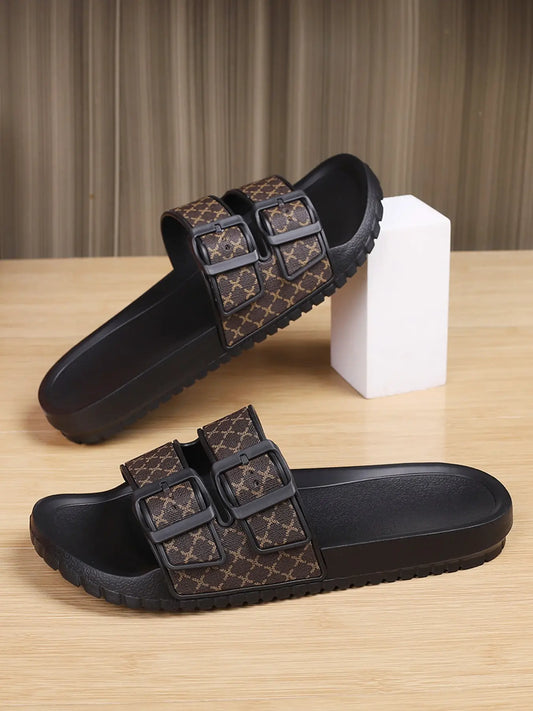 Unisex Floral Slides – Chunky Sole, Lightweight