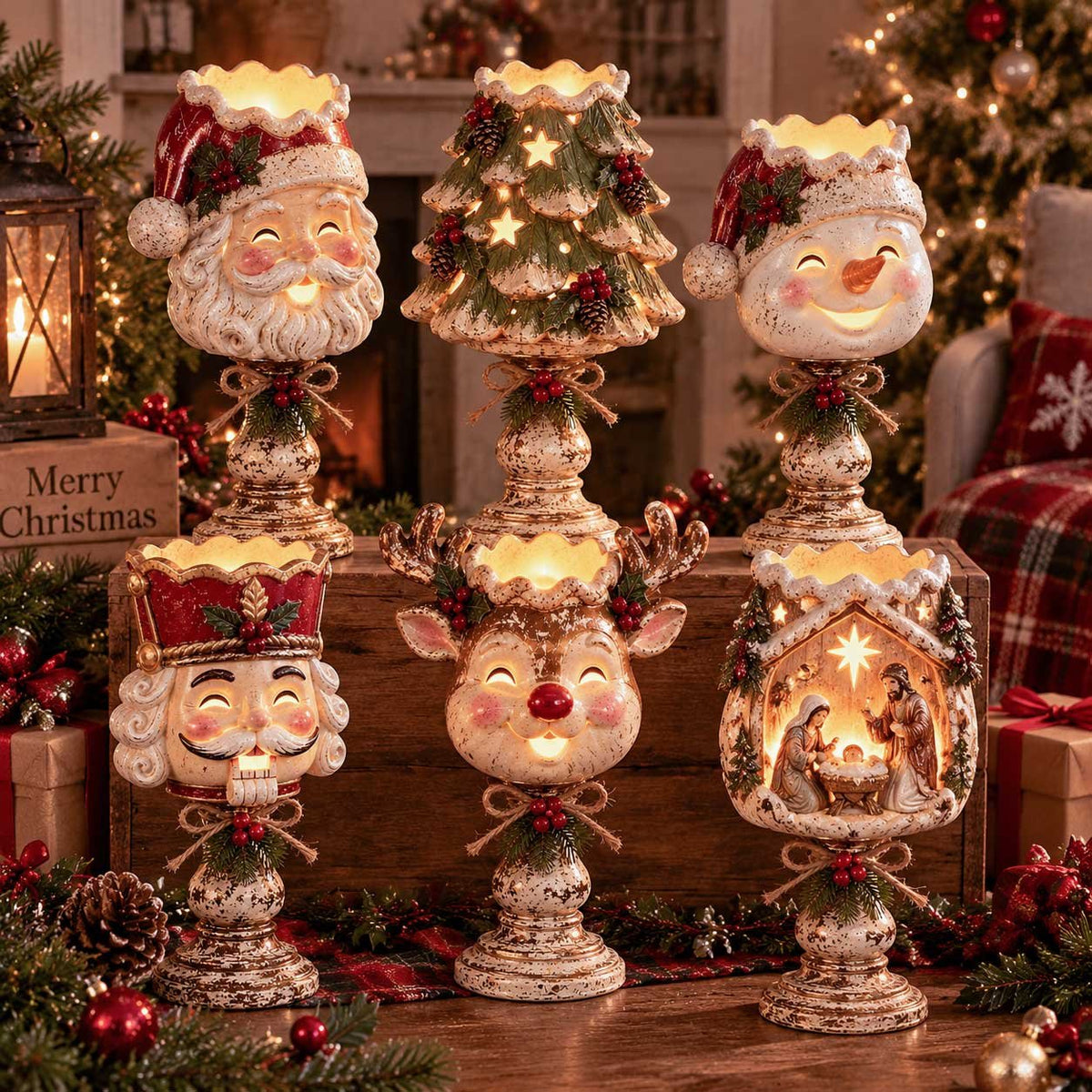 Christmas Heirloom Glow Candle Holder Collection (Buy 2 Free Shipping)