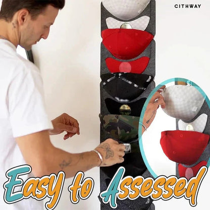 50K+ Sold Hanging Hat Holder with Multiple Pockets for Neat Space-Saving Storage