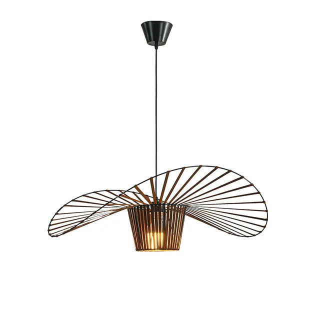 Black Pendant Lamp with Hat Design - Chic Lighting