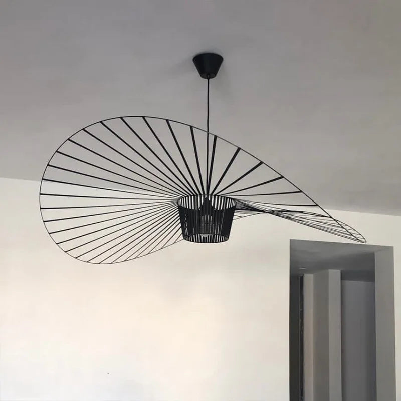 Black Pendant Lamp with Hat Design - Chic Lighting