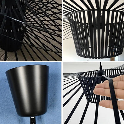 Black Pendant Lamp with Hat Design - Chic Lighting