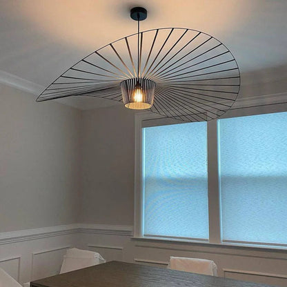 Black Pendant Lamp with Hat Design - Chic Lighting
