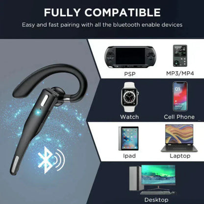 Bluetooth 5.1 Noise Cancelling Headset with Dual Mics for Men